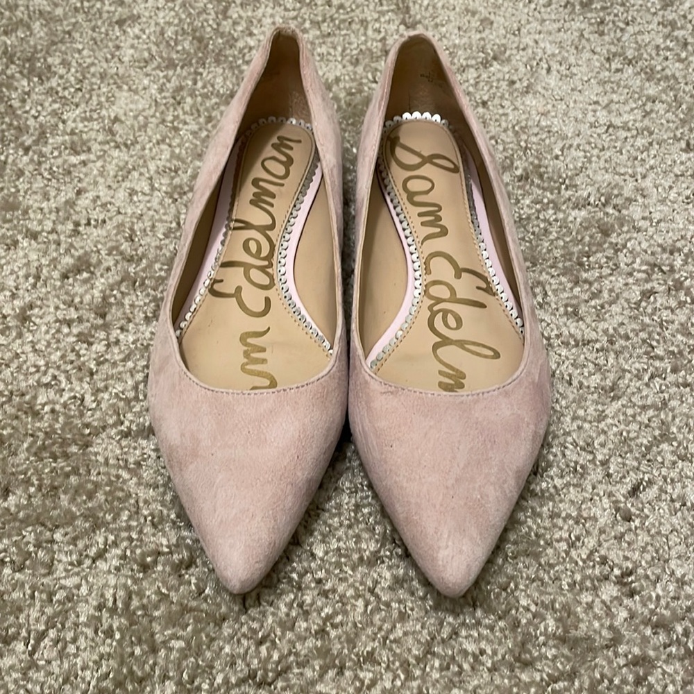Pale pink flats